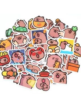 2/$10  30 Piece Capybaras Cute Cartoon Animal Stickers
